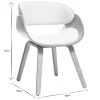 Chaise design blanc et bois clair BENT