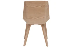 Chaise design blanc et bois clair MELKIOR