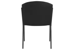 Chaise design noire en tissu velours et métal BRIANE