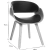 Chaise design noir et bois clair BENT