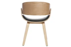 Chaise design noir et bois clair BENT