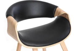 Chaise design noir et bois clair ARAMIS