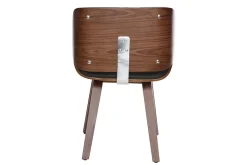 Chaise design noir et bois foncé RUBBENS