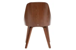 Chaise design noir et bois foncé noyer FLUFFY