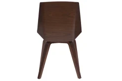 Chaise design noir et bois foncé noyer MELKIOR