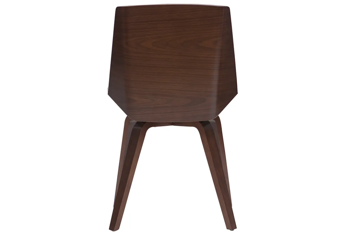Chaise design noir et bois foncé noyer MELKIOR