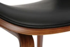 Chaise design noir et bois foncé noyer BENT