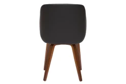 Chaise design noir et bois foncé LUCIEN