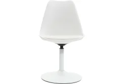 Chaise design pivotant blanc mat STEEVY V2