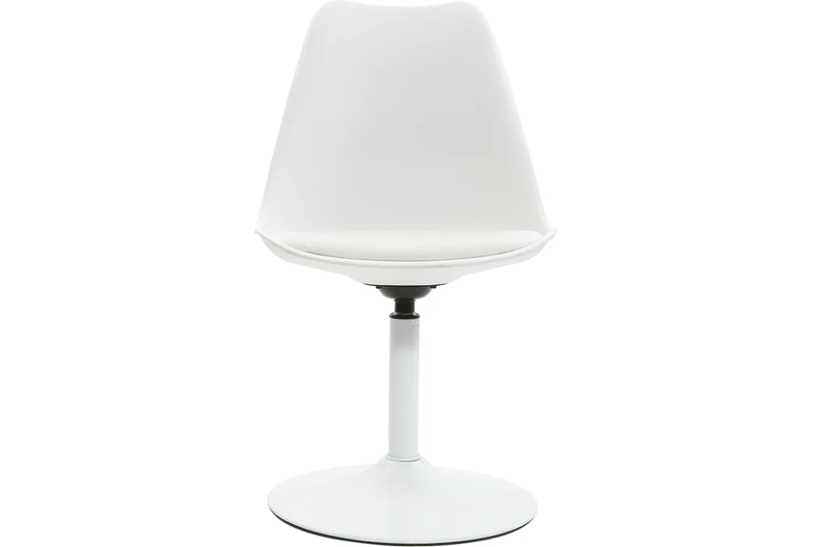 Chaise design pivotant blanc mat STEEVY V2