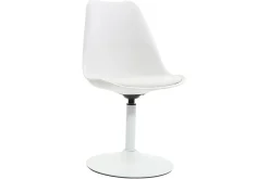 Chaise design pivotant blanc mat STEEVY V2