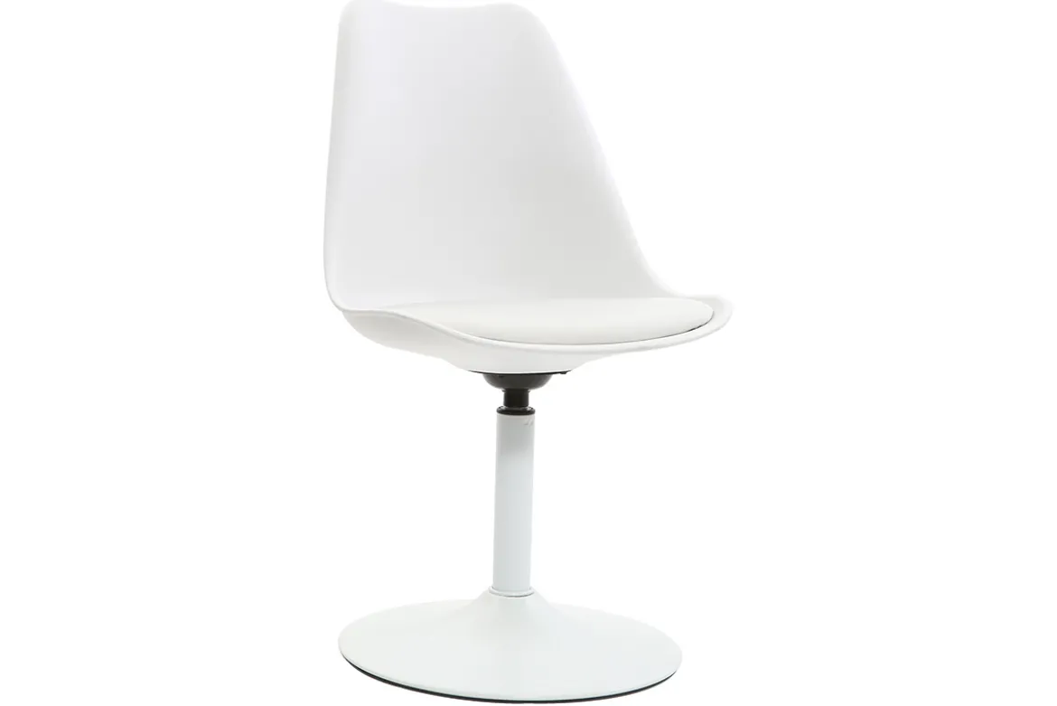 Chaise design pivotant blanc mat STEEVY V2