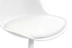 Chaise design pivotant blanc mat STEEVY V2