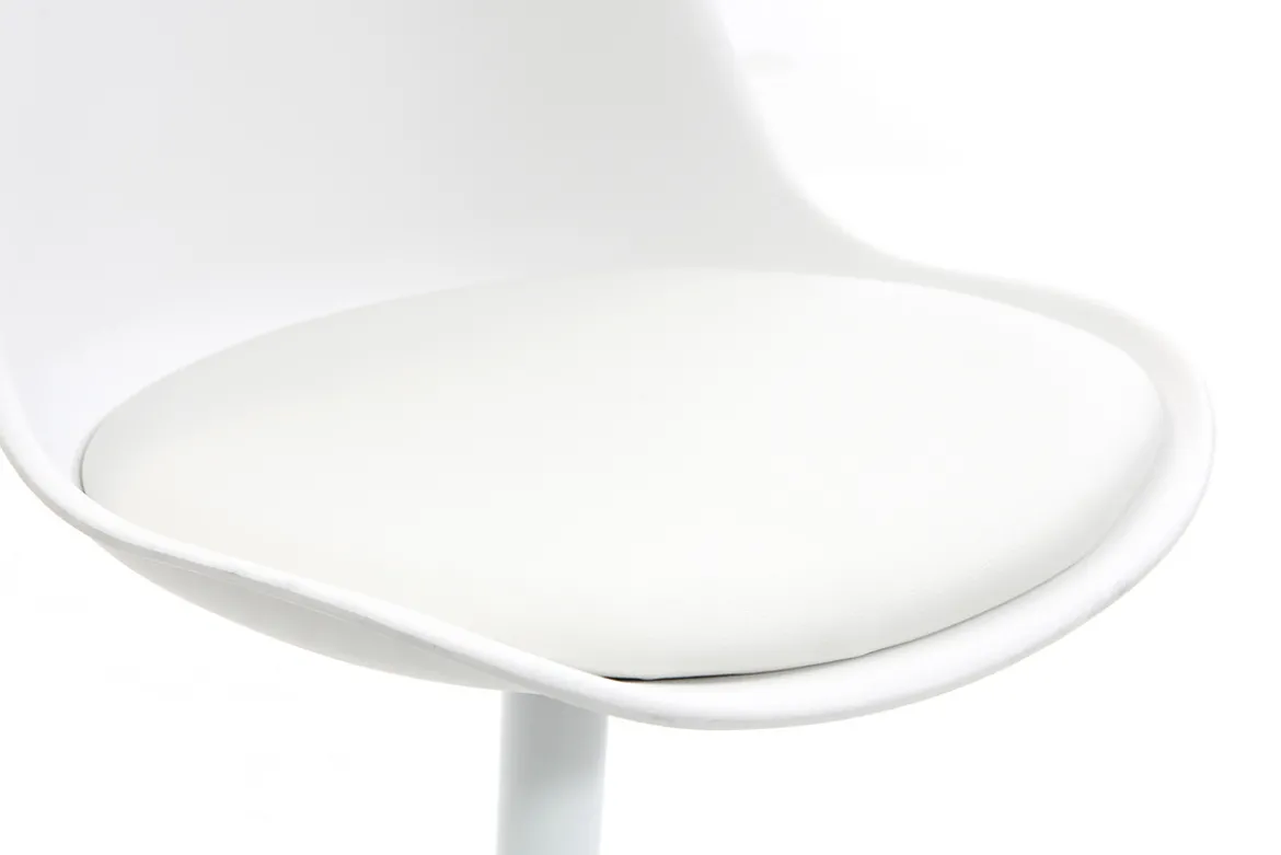 Chaise design pivotant blanc mat STEEVY V2
