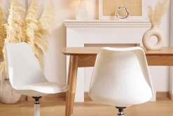 Chaise design pivotant blanc mat STEEVY V2