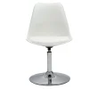 Chaise design pivotante blanche et métal chromé STEEVY V2