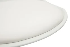 Chaise design pivotante blanche et métal chromé STEEVY V2
