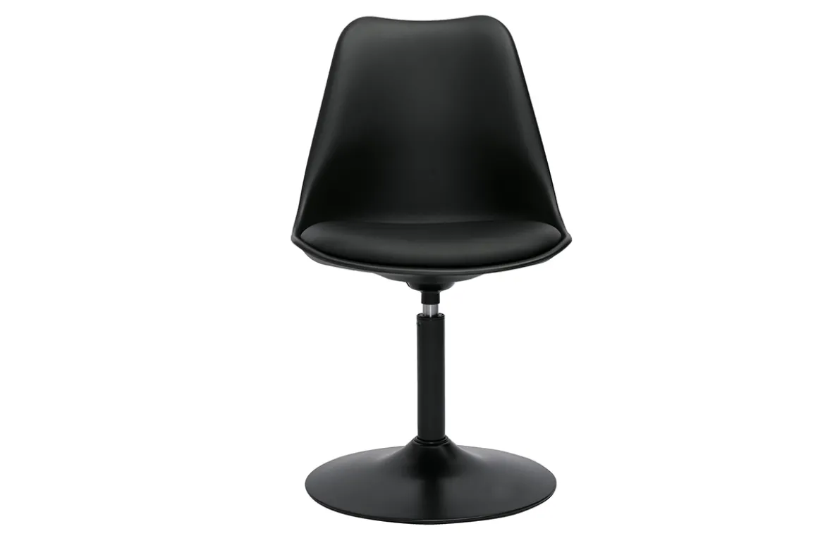 Chaise design pivotant noir mat STEEVY V2