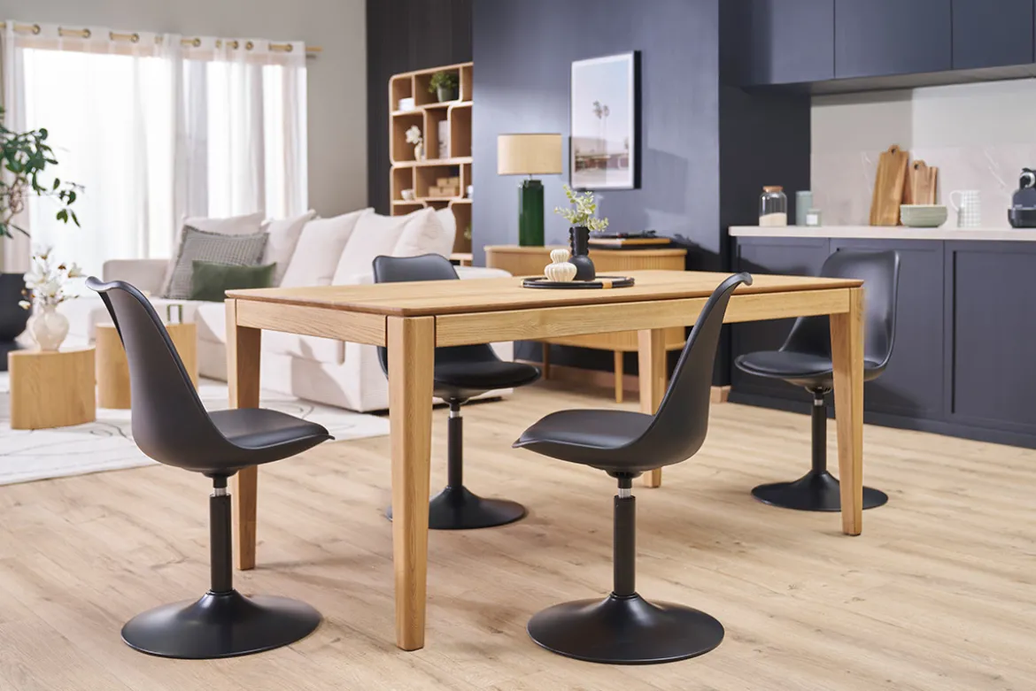 Chaise design pivotant noir mat STEEVY V2
