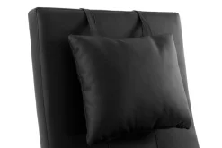 Chaise longue design noir et acier chromé BARTY