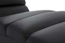 Chaise longue / fauteuil design noir et acier chromé TAYLOR