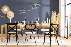 Chaises bistrot en bois noir et cannage en rotin (lot de 2) MARCEL