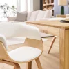 Chaise scandinave blanc et bois clair OKTAV