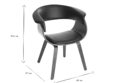 Chaise scandinave blanc et bois clair OKTAV