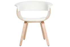 Chaise scandinave blanc et bois clair OKTAV