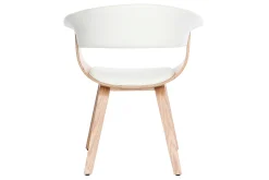 Chaise scandinave blanc et bois clair OKTAV