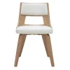 Chaise scandinave blanc et bois clair GARBO