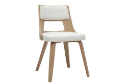Chaise scandinave blanc et bois clair GARBO