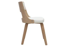 Chaise scandinave blanc et bois clair GARBO