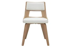 Chaise scandinave blanc et bois clair GARBO