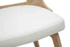 Chaise scandinave blanc et bois clair GARBO