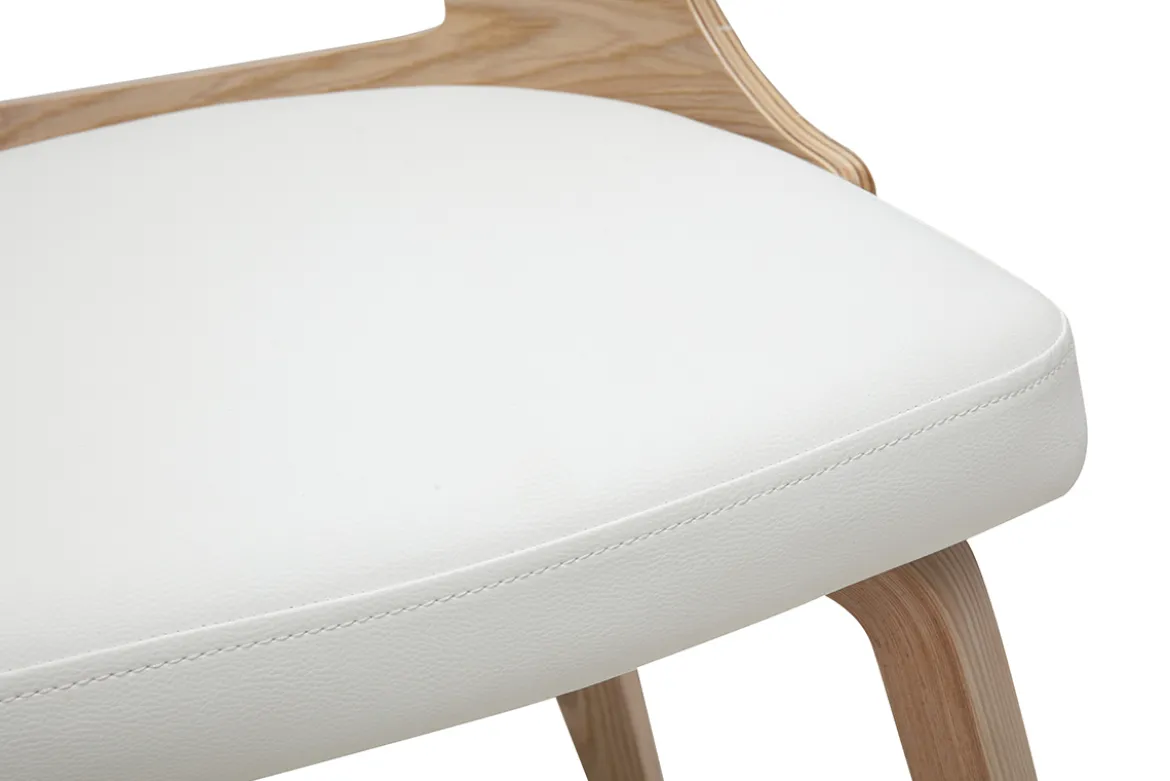 Chaise scandinave blanc et bois clair GARBO
