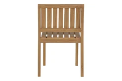 Chaises de jardin empilables en bois teck massif (lot de 2) TECKA