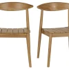 Chaises de jardin empilables en bois teck massif (lot de 2) SAGARA