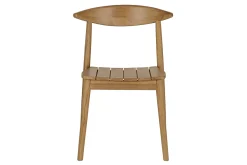 Chaises de jardin empilables en bois teck massif (lot de 2) SAGARA
