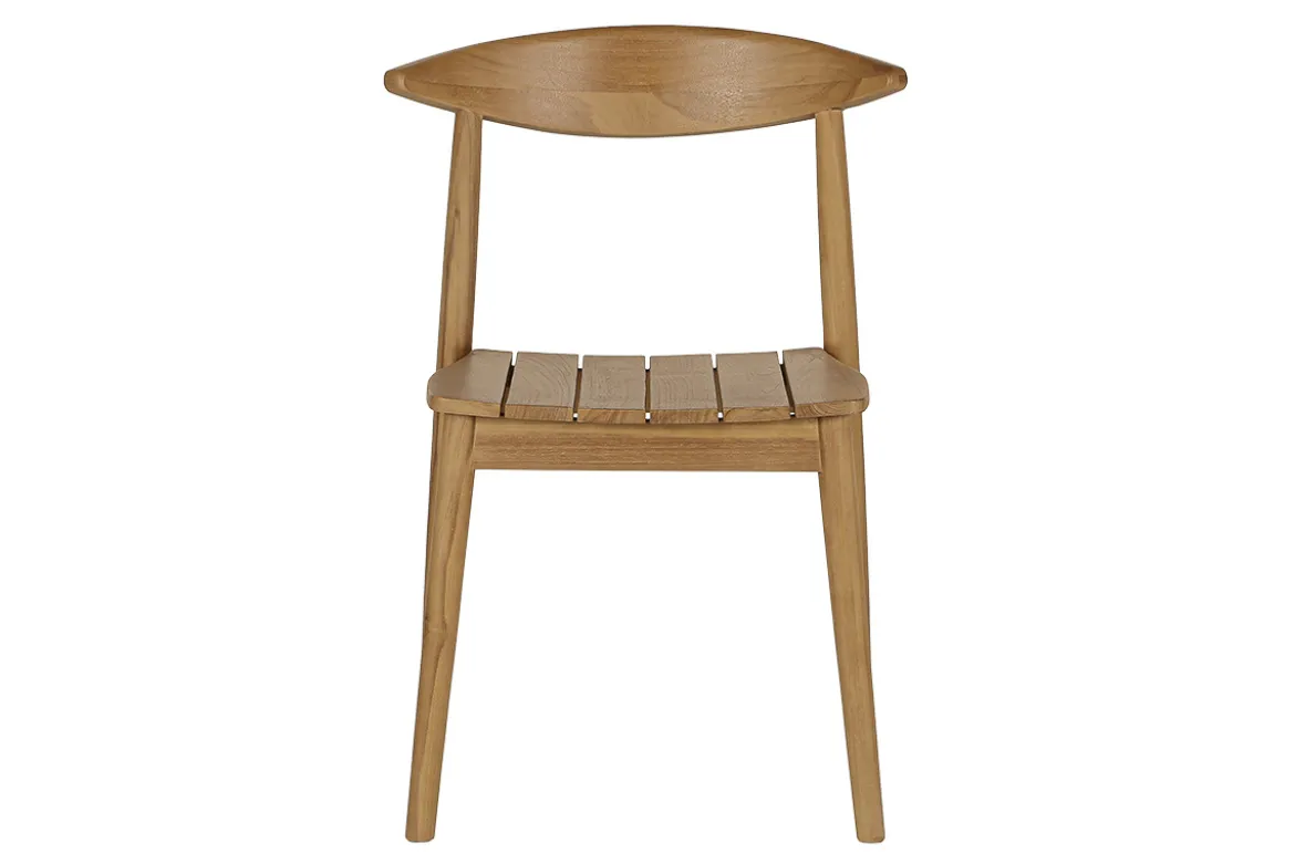 Chaises de jardin empilables en bois teck massif (lot de 2) SAGARA