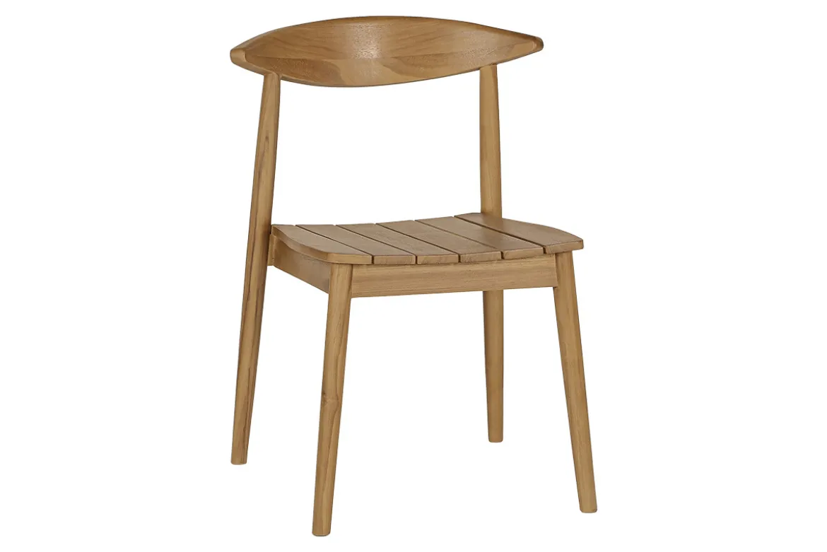 Chaises de jardin empilables en bois teck massif (lot de 2) SAGARA