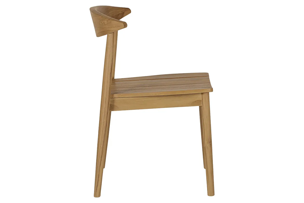 Chaises de jardin empilables en bois teck massif (lot de 2) SAGARA