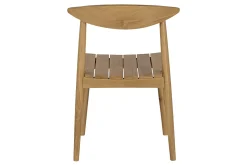 Chaises de jardin empilables en bois teck massif (lot de 2) SAGARA