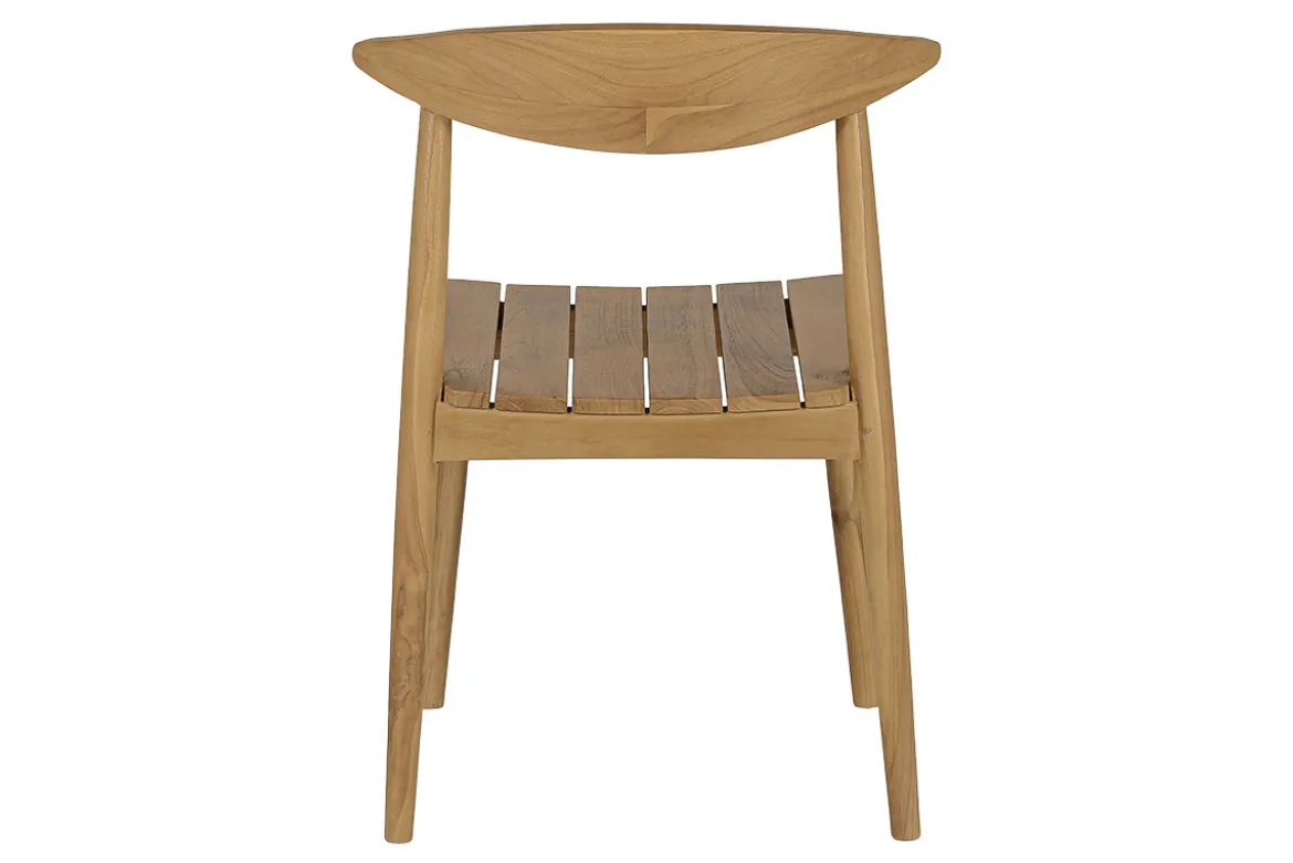Chaises de jardin empilables en bois teck massif (lot de 2) SAGARA