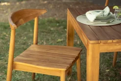 Chaises de jardin empilables en bois teck massif (lot de 2) SAGARA