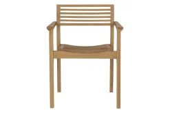 Chaises de jardin empilables en bois teck massif (lot de 2) KAYU