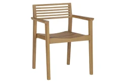 Chaises de jardin empilables en bois teck massif (lot de 2) KAYU