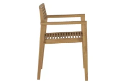 Chaises de jardin empilables en bois teck massif (lot de 2) KAYU