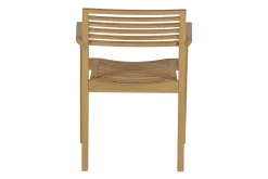 Chaises de jardin empilables en bois teck massif (lot de 2) KAYU