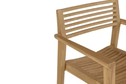 Chaises de jardin empilables en bois teck massif (lot de 2) KAYU